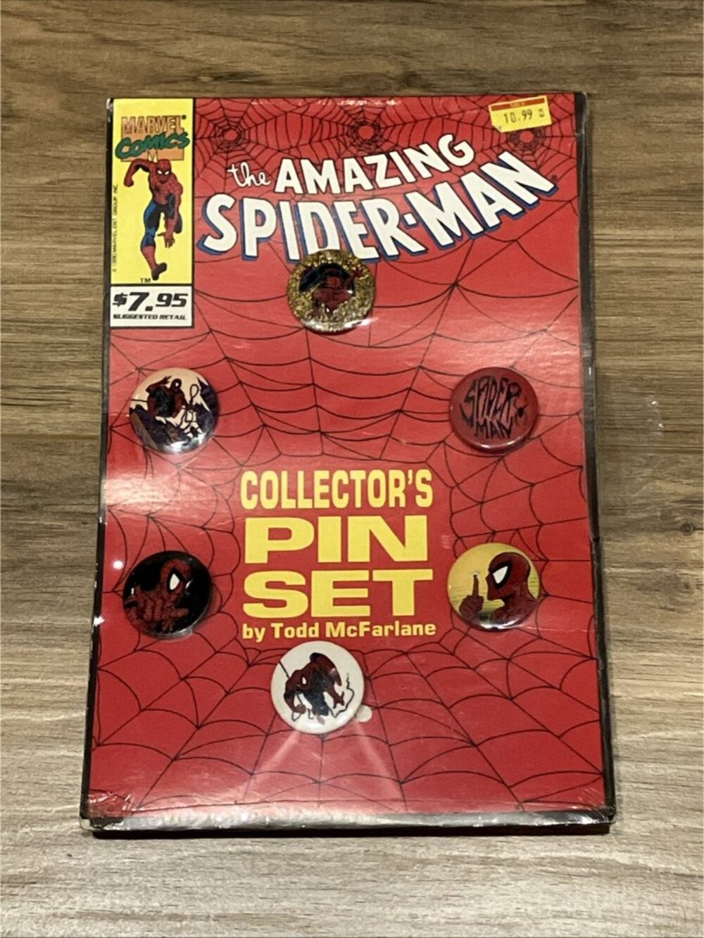 Vintage The Amazing Spider-Man Collector's Pin Set 1990 Todd McFarlane